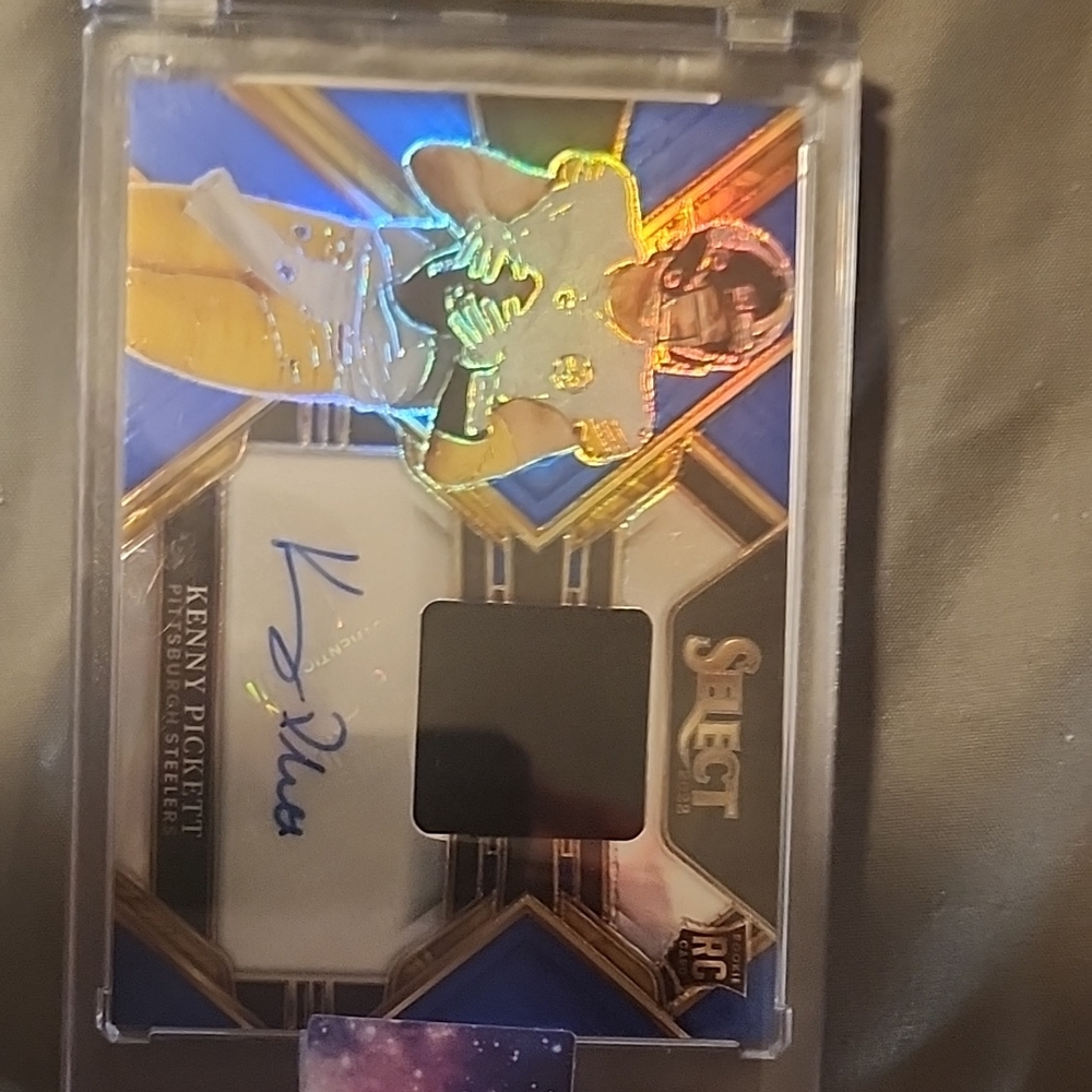 Kenny Picket Auto Jersey Numberd Out Of 75 Football Trading Card - Blue and Gold